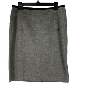 Viki Designer Skirt Womens Short Size 8 Heather Black Pencil Slit Office 4023